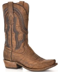 Corral Men A3479 Cowhide Sq Toe